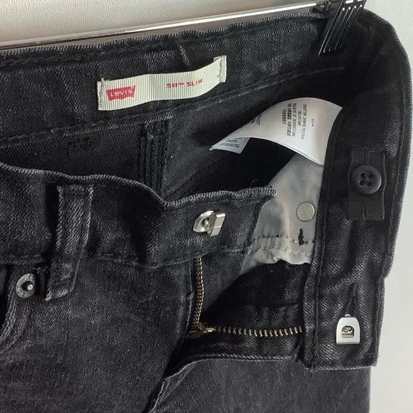 Levi’s 511 Slim Black Wash Straight Leg Denim Jeans Boys Size 7 Regular - Picture 9 of 10